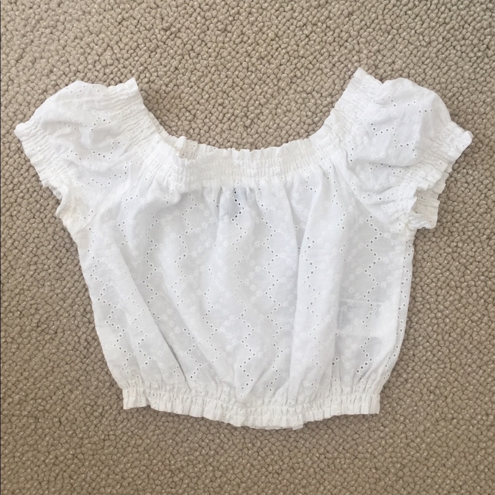 Divided white crop top